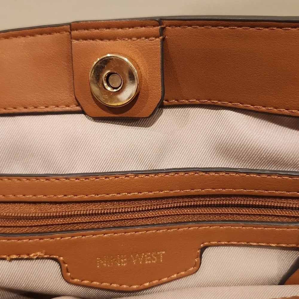 Nine West Tan and Brown Satchel